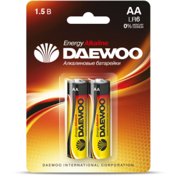 Батарейка DAEWOO ENERGY Alkaline LR6 BL2 (AA) (2шт)