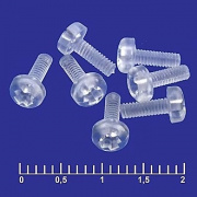 Винт пластик 2х6мм