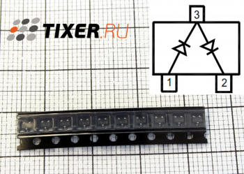 BAV99W Диодная сборка (150mA, 75V, SOT323)