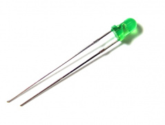 Светодиод 3мм зеленый мигающий