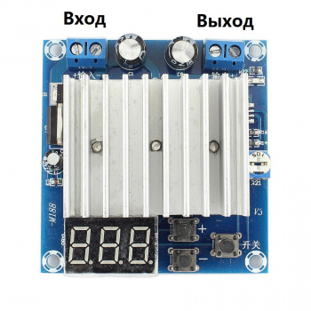 Источник питания с кнопочным управлением и вольтметром