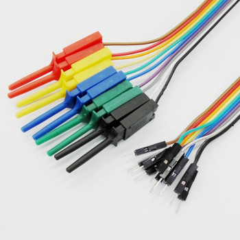 10 проводов с клипсами 20см