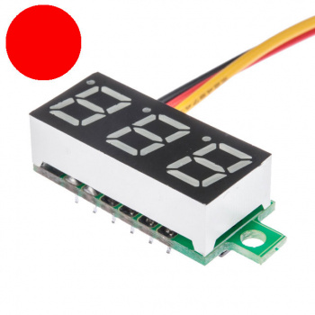 Модуль вольтметра 0,28" 0-100В (Красный)