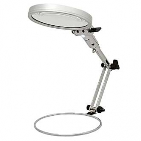 Лупа настольная с подсветкой 2X/D130мм