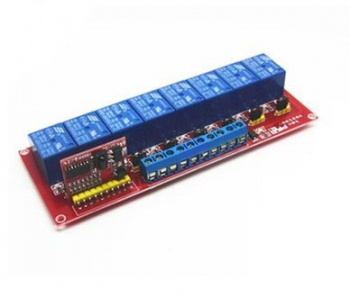 Модуль реле 8 реле управляемый ИК пультом