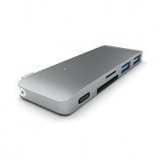 USB Hub with USB-C Charging Port Серый