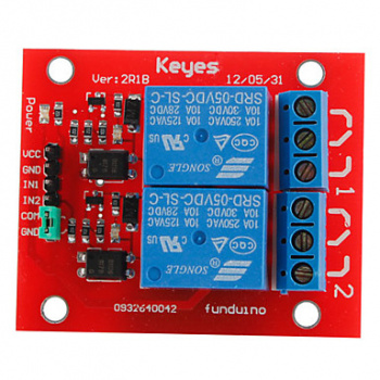 Модуль 2х канального реле