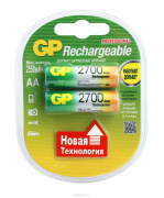 Ni-MH аккумулятор GP, AA, 1.2V, 2700mAh BL-2 (2шт)