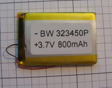 Аккумулятор Li-po 3,2*34*50мм 500mAh