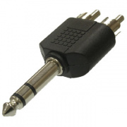 7-0182 / 6.35 stereo-2RCA plug