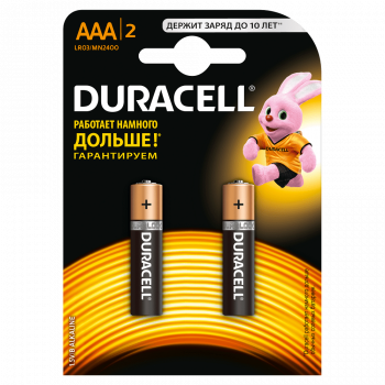 Батарейка DURACELL LR03 BL-2 (2шт)