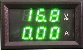 Модуль амперметр (зеленый) + вольтметр (зеленый) 0-100В 100А