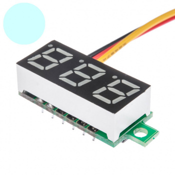 Модуль вольтметра 0,28" 0-100В (Белый)