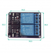 Модуль 2х канального реле 24в с опторазвязкой