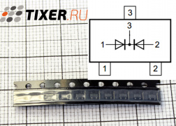 BAV70W Диодная сборка (175mA, 100V, SOT323)