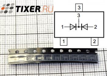 BAV70W Диодная сборка (175mA, 100V, SOT323)